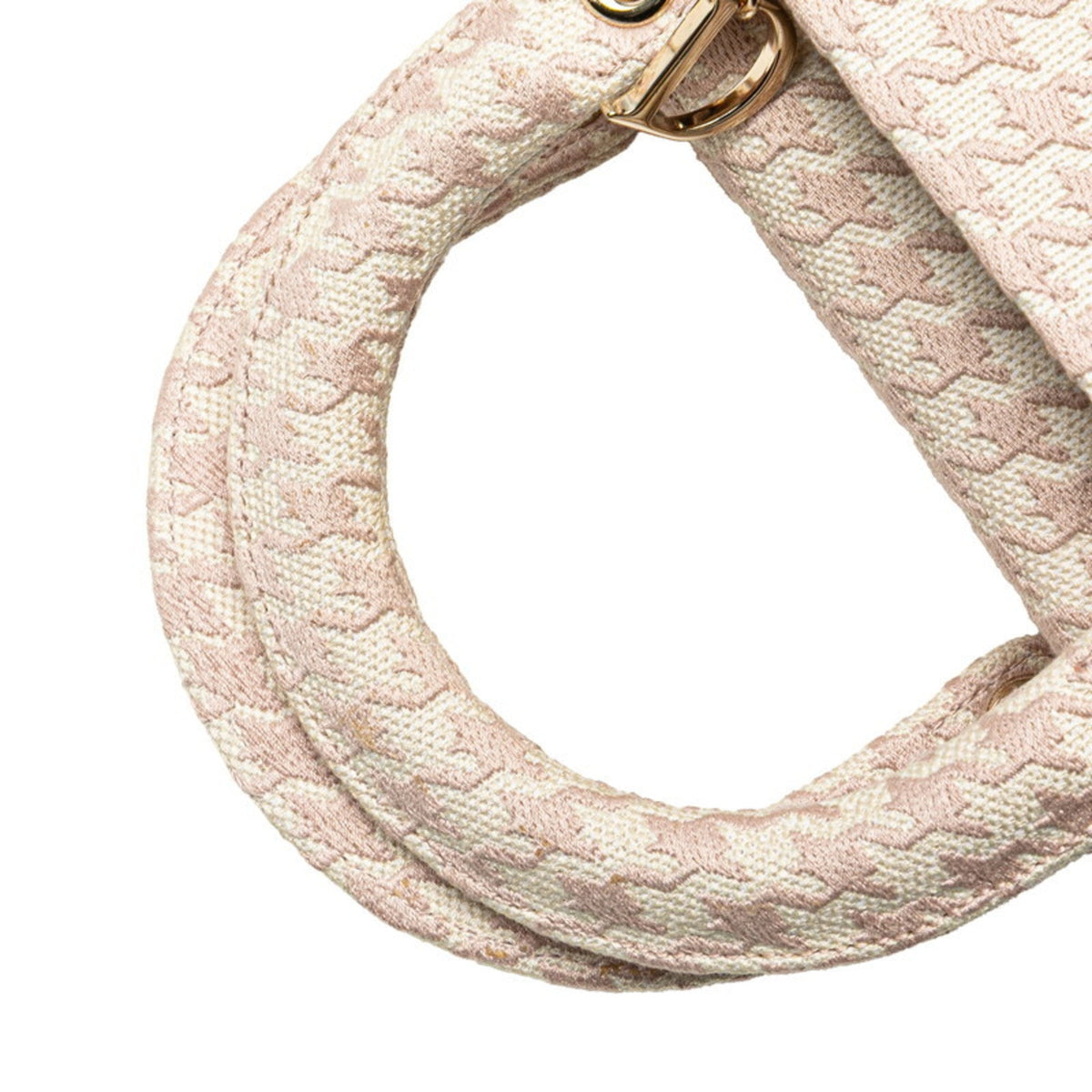 Christian Dior Lady Dior Pink White Canvas Handbag Shoulder Bag Rovelle Bags