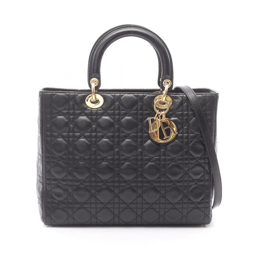 Christian Dior Black Leather Handbag Style 3 Rovelle Bags