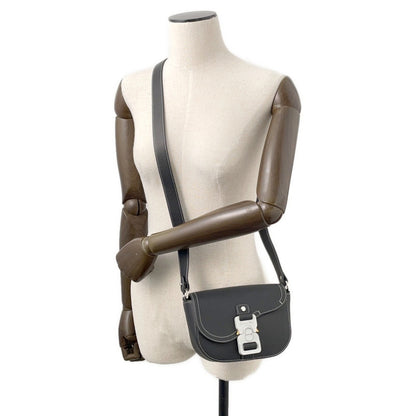 Christian Dior Black Leather Messenger Bag Saddle Bag Shoulder Bag Rovelle Bags