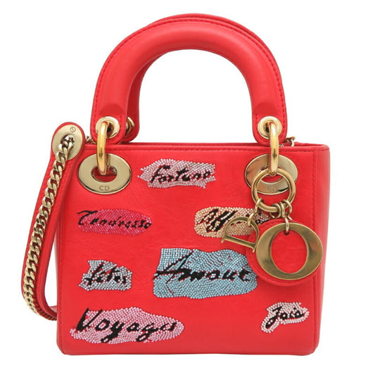 Christian Dior Lady Dior Orange Leather Handbag Rovelle Bags