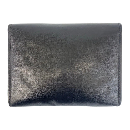 Christian Dior Black Leather Clutch Bag Shoulder Bag Leather Rovelle Bags