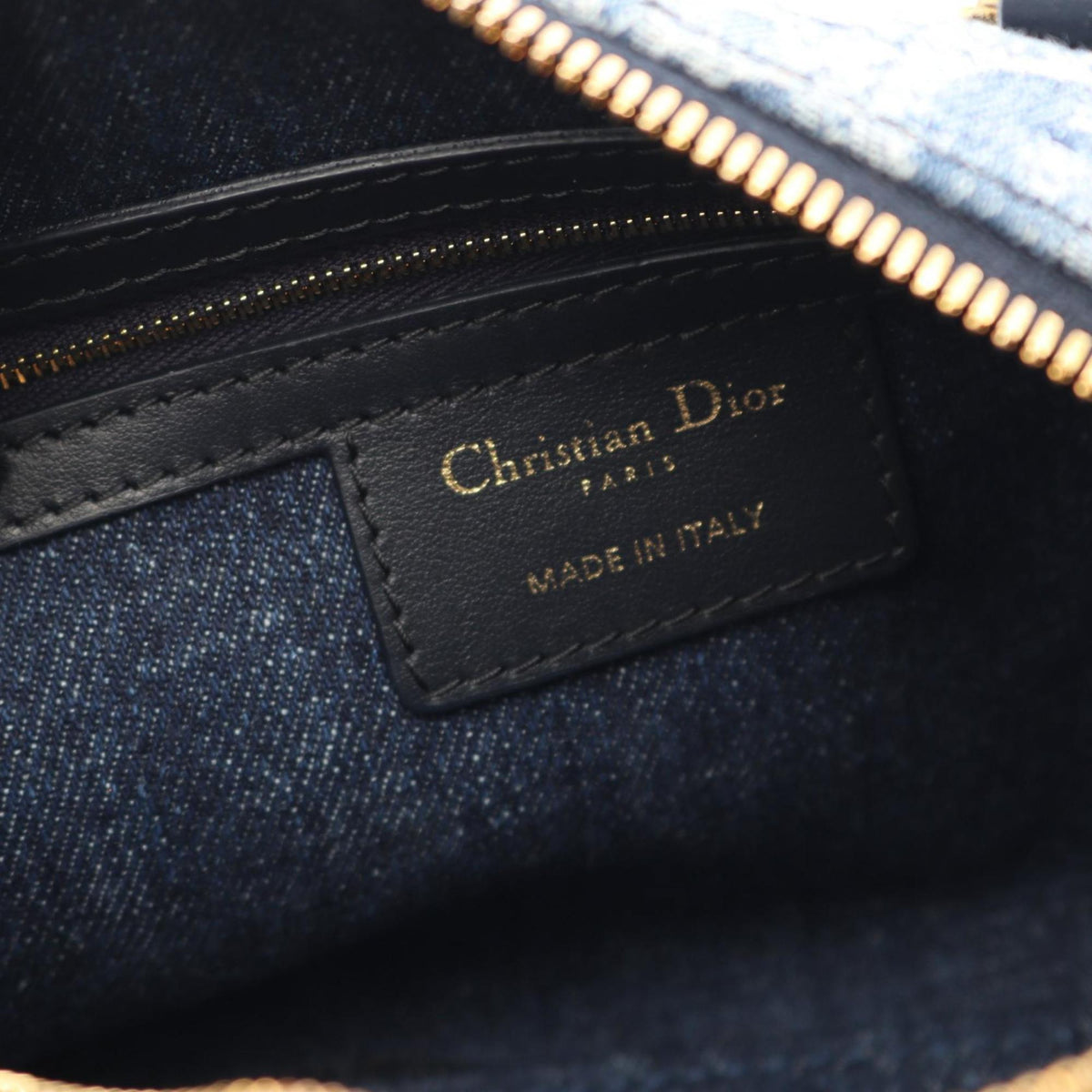 Christian Dior Navy Denim Leather Handbag () Rovelle Bags