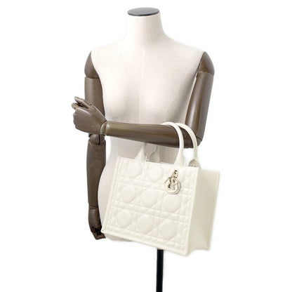 Christian Dior White Leather Handbag Leather Rovelle Bags