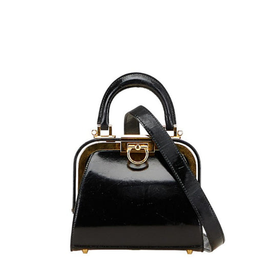 Christian Dior Black Patent Leather Handbag Shoulder Bag Rovelle Bags