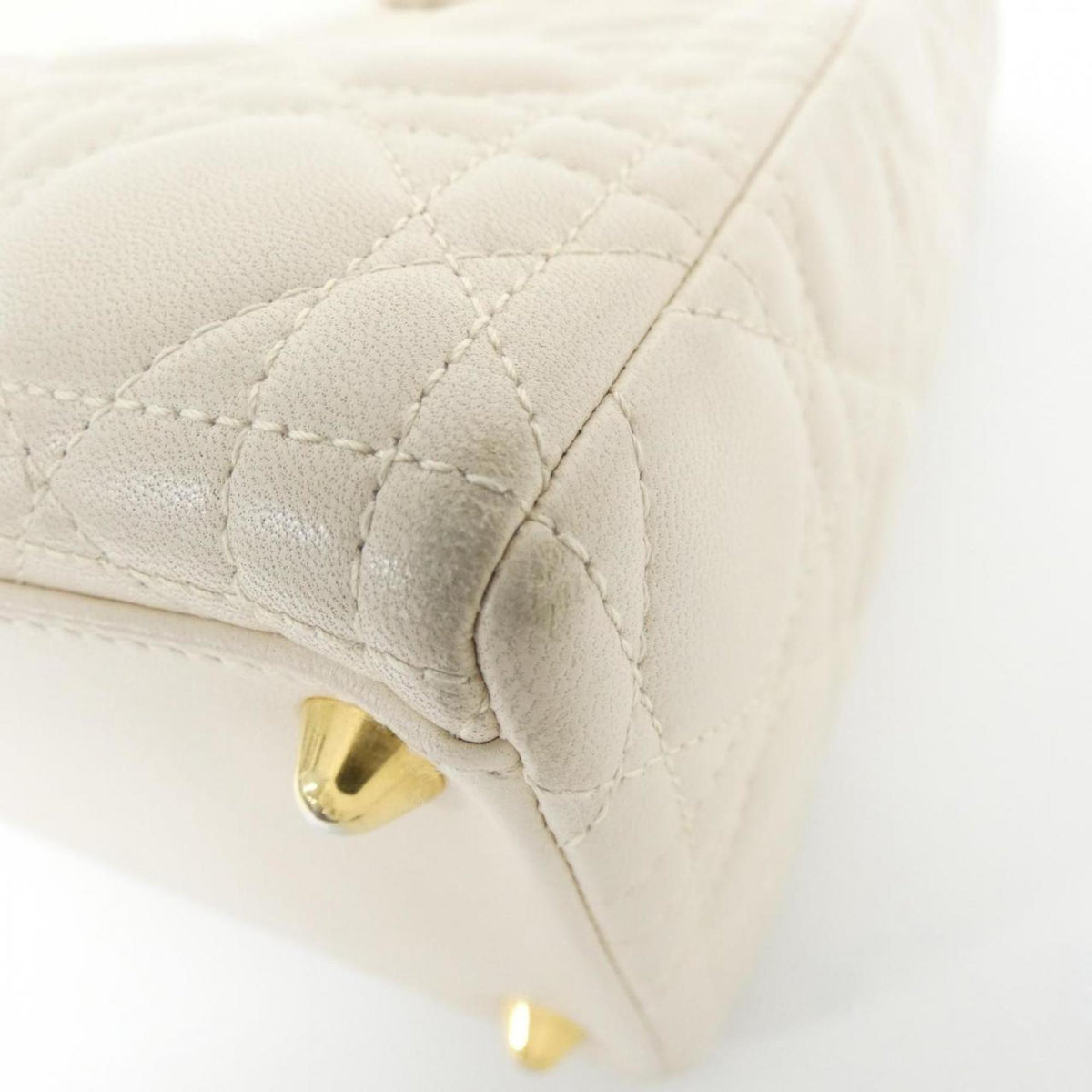 Christian Dior Ivory Leather Handbag Rovelle Bags