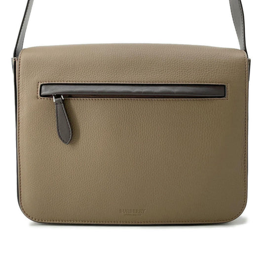 Burberry Brown Leather Messenger Bag Shoulder Bag ( )