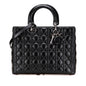 Christian Dior Lady Dior Black Leather Handbag Shoulder Bag Leather Rovelle Bags