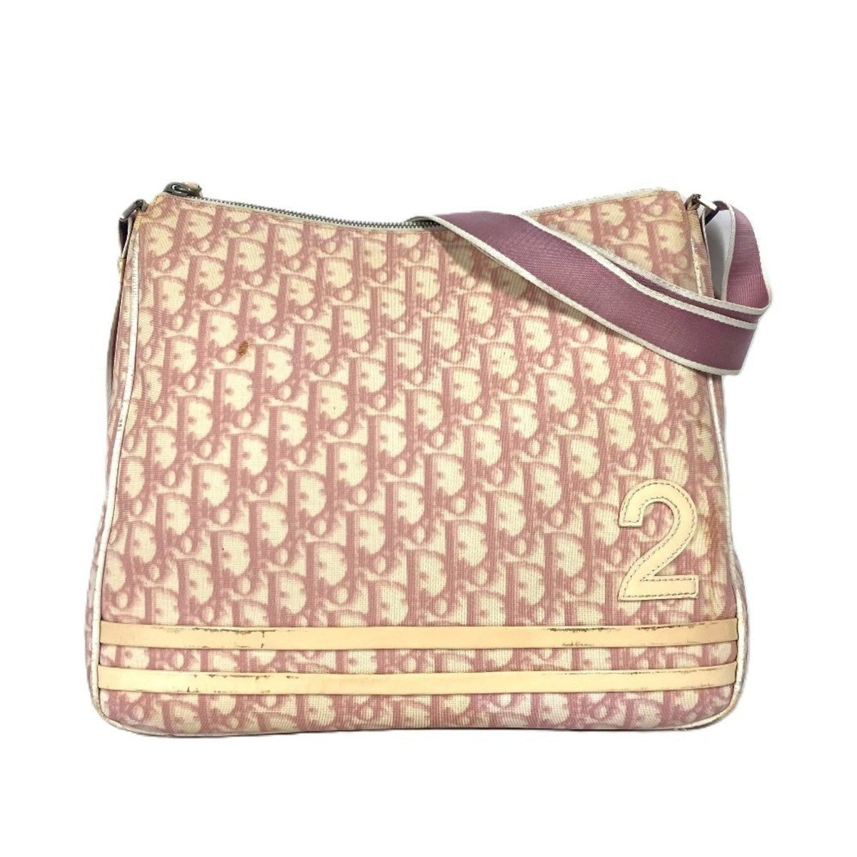 Christian Dior Trotter Pink White Pvc Leather Shoulder Bag Rovelle Bags