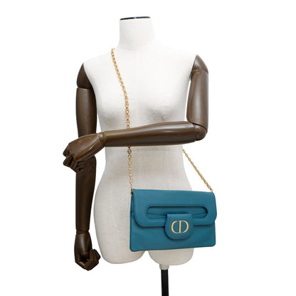 Christian Dior Blue Leather Shoulder Bag Style 2 Rovelle Bags