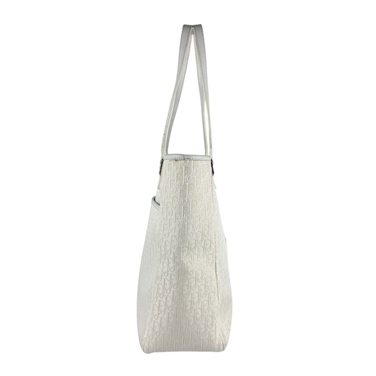 Christian Dior Ivory Canvas Leather Handbag Rovelle Bags