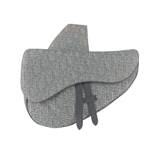 Christian Dior Gray Canvas Saddle Bag Shoulder Bag Rovelle Bags