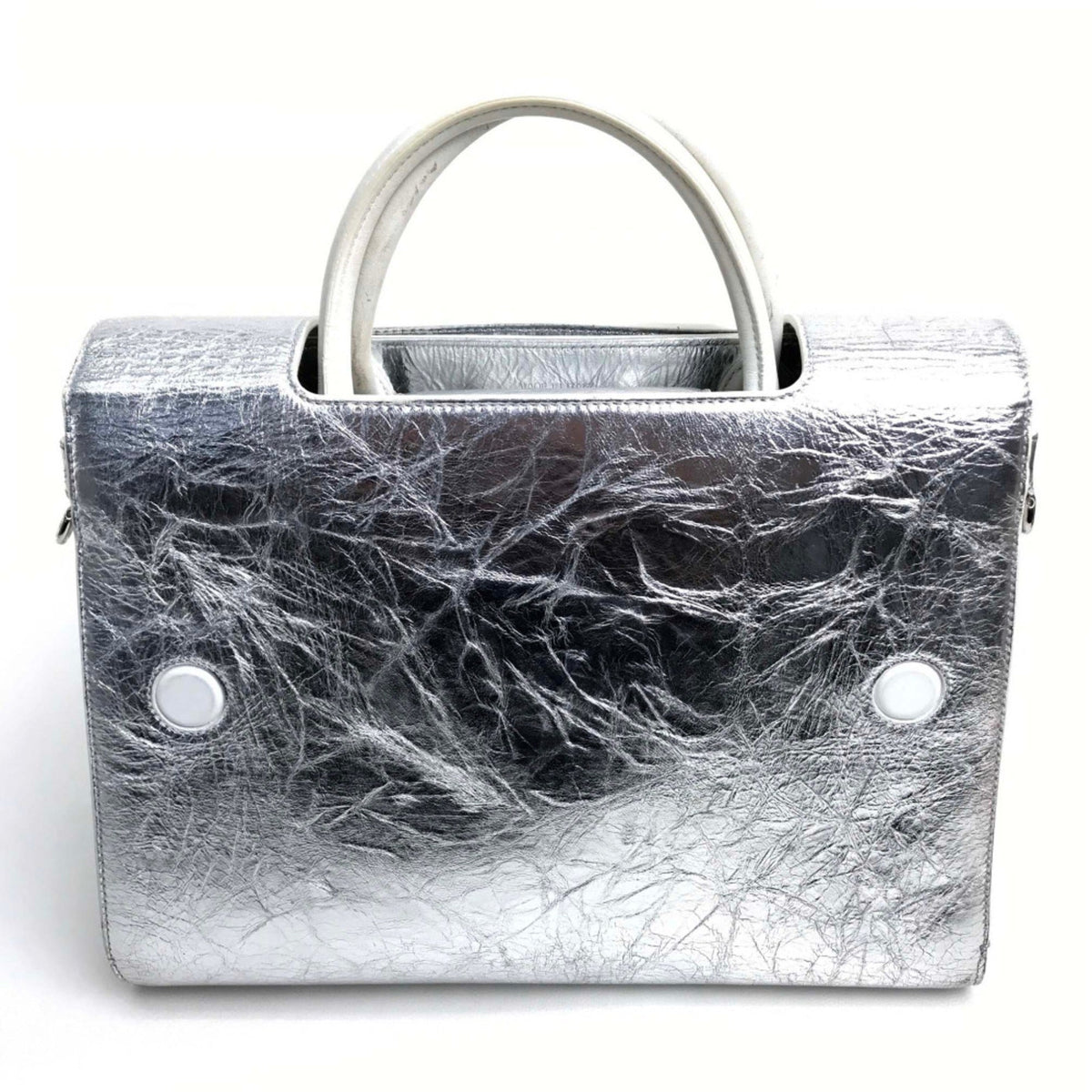 Christian Dior Silver Leather Handbag Leather Rovelle Bags