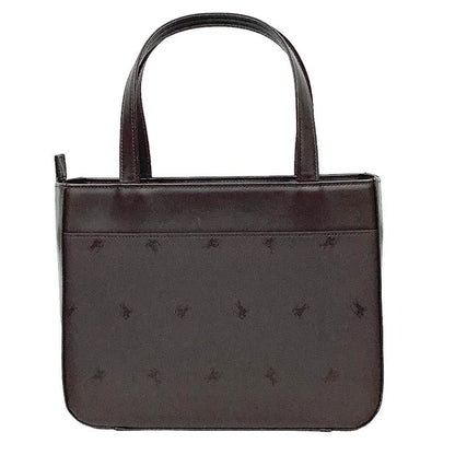Burberry Brown Nylon Leather Handbag Tote Bag ( )