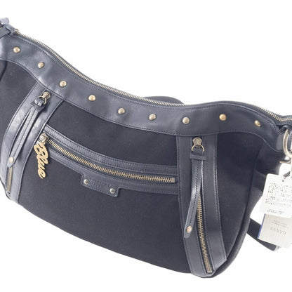Burberry Black Canvas Leather Shoulder Bag ( )