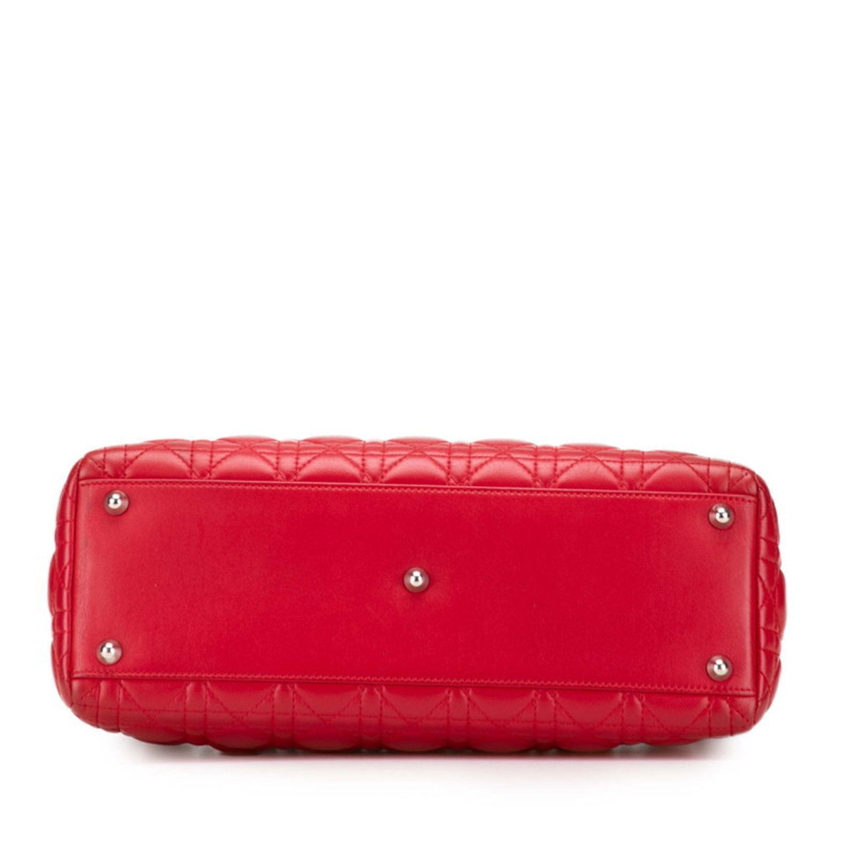 Christian Dior Lady Dior Red Color Leather Handbag Shoulder Bag Leather Rovelle Bags