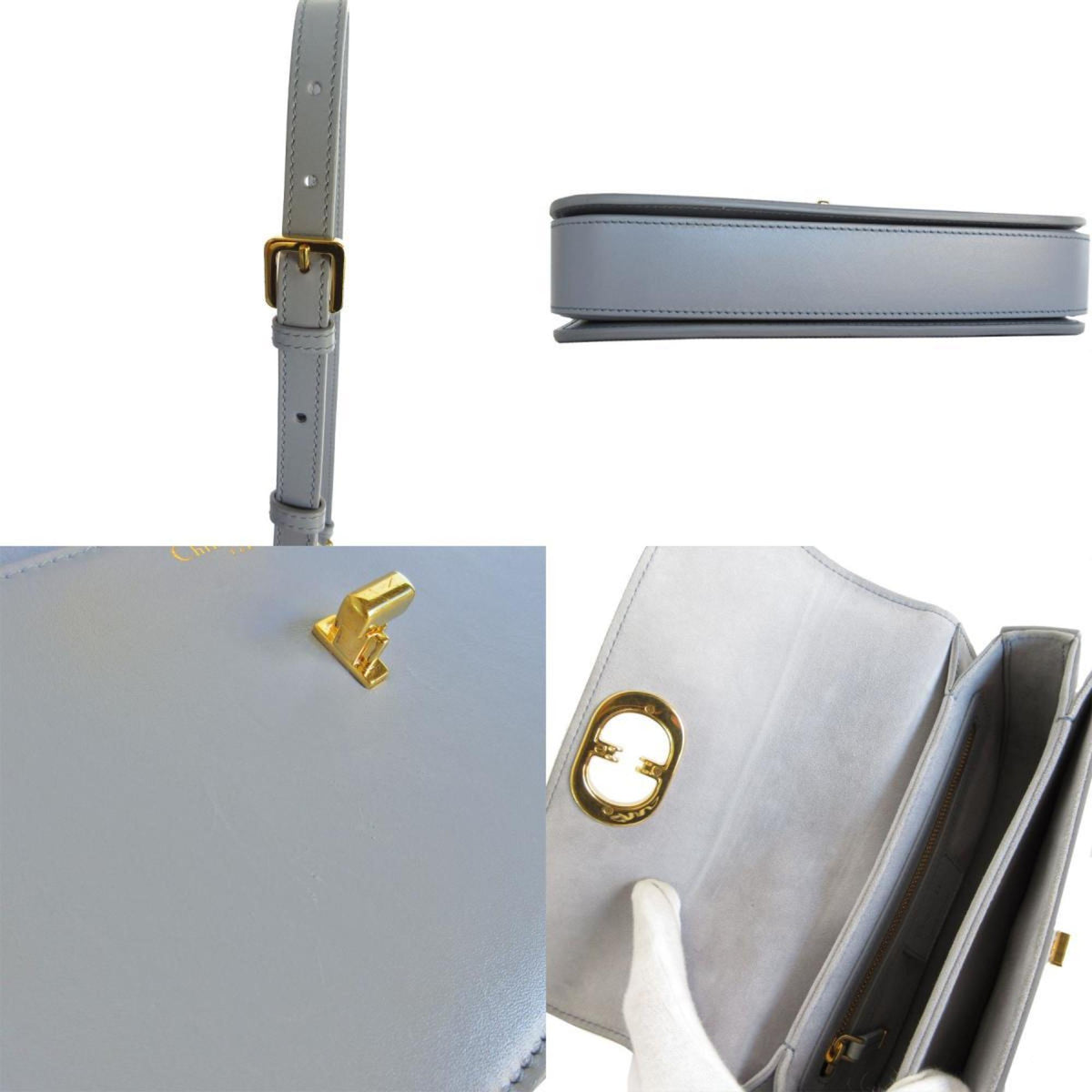 Christian Dior Gray Leather Shoulder Bag Style 9 Rovelle Bags