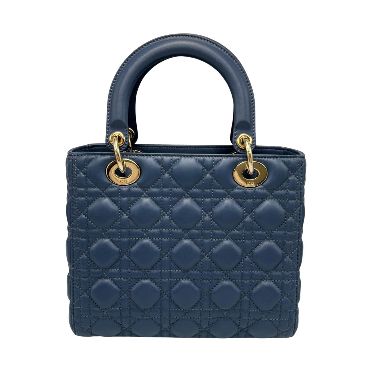 Christian Dior Blue Leather Handbag Leather Rovelle Bags