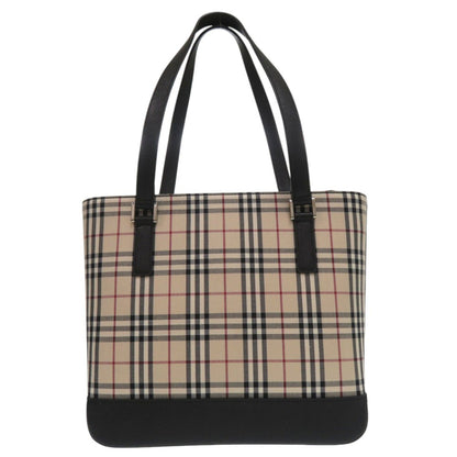 Burberry Beige Nylon Canvas Leather Tote Bag ( )