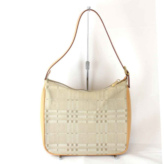 Burberry Brown Canvas Leather Shoulder Bag ( )