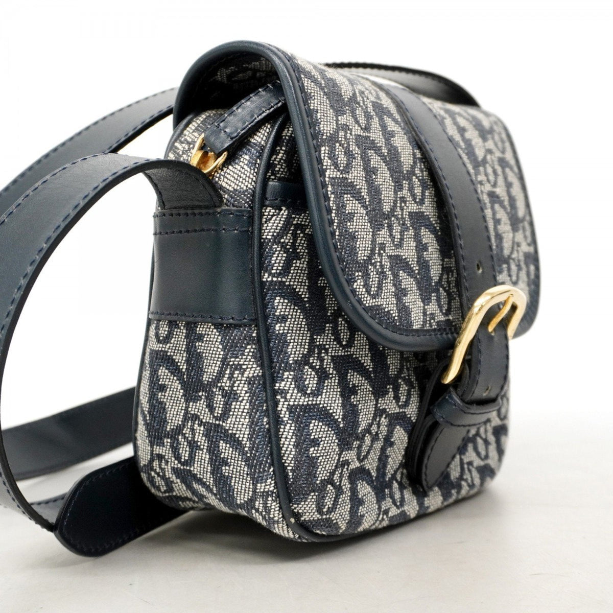 Christian Dior Navy Canvas Shoulder Bag Rovelle Bags