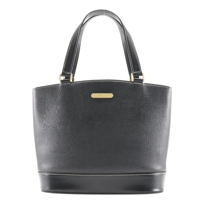 Burberry Black Leather Handbag Tote Bag ( )