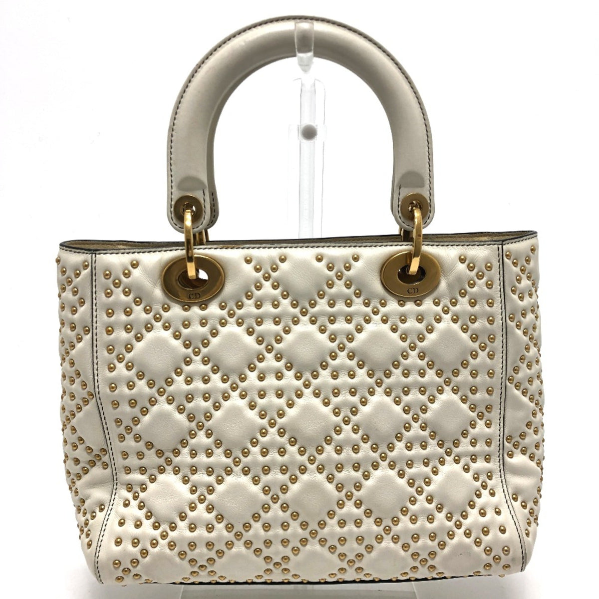 Christian Dior White Leather Handbag Style 3 Rovelle Bags
