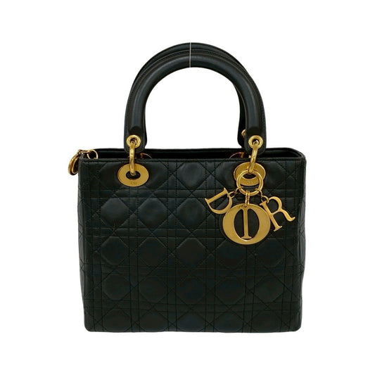 Christian Dior Black Leather Handbag Tote Bag Leather Rovelle Bags