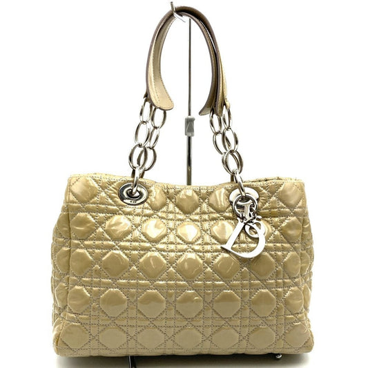 Christian Dior Beige Patent Leather Shoulder Bag Rovelle Bags
