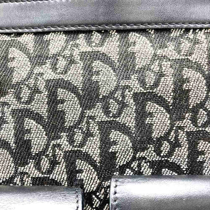 Christian Dior Black Canvas Leather Handbag Tote Bag Leather Rovelle Bags