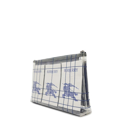 Burberry Clear White Vinyl Clutch Bag ( )