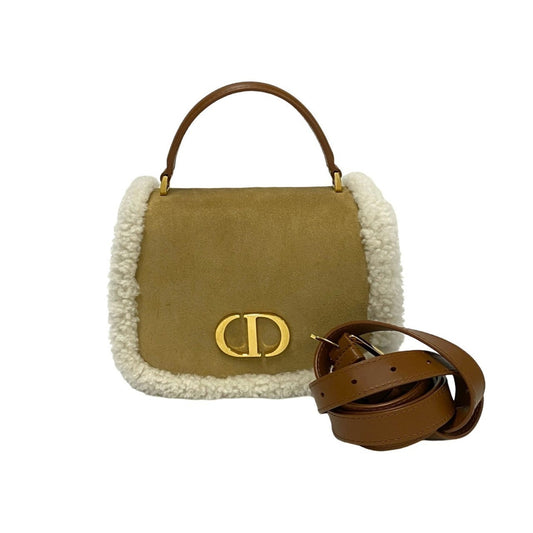 Christian Dior Beige White Leather Handbag Shoulder Bag Rovelle Bags