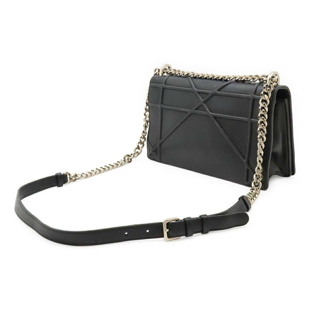 Christian Dior Black Leather Clutch Bag Shoulder Bag Rovelle Bags