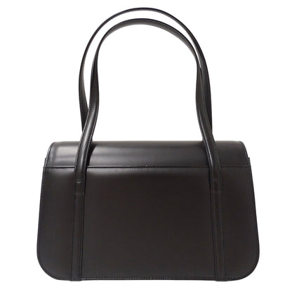 Burberry Burberrys Black Brown Leather Handbag ( )