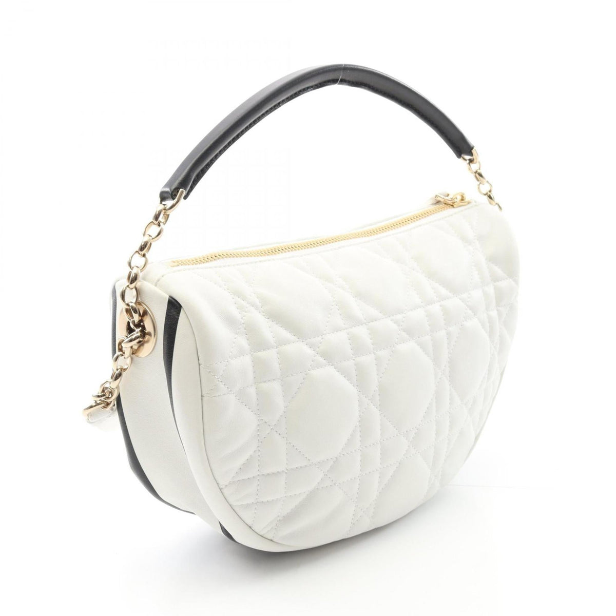 Christian Dior Black White Leather Handbag Style 2 Rovelle Bags