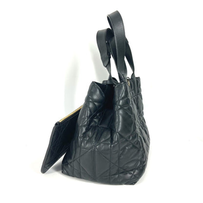 Christian Dior Black Leather Handbag Pouch Shoulder Bag Tote Bag Rovelle Bags