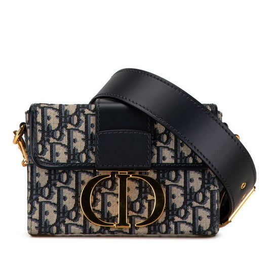 Christian Dior Beige Navy Jacquard Leather Shoulder Bag Rovelle Bags