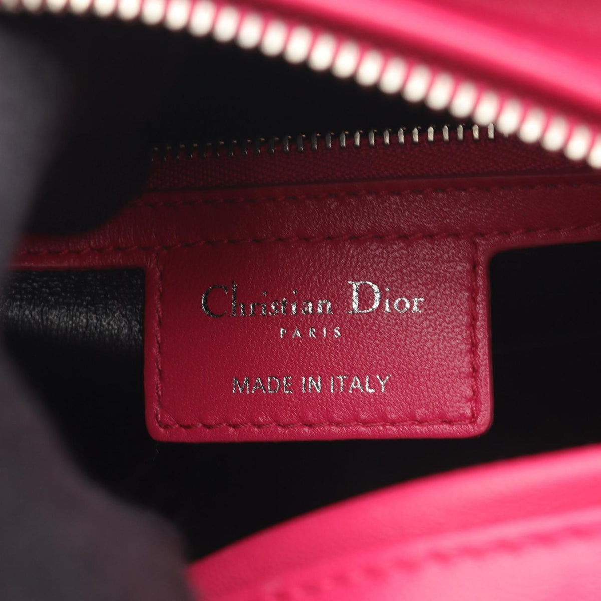 Christian Dior Lady Dior Black Pink Leather Handbag Rovelle Bags