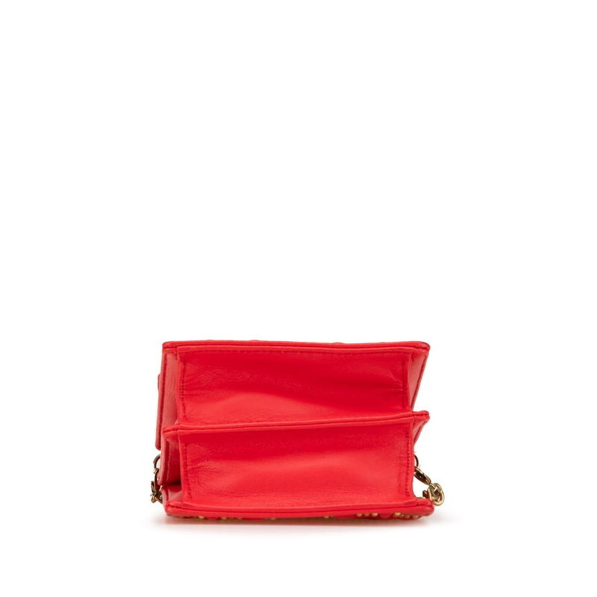 Christian Dior Gold Red Color Leather Shoulder Bag Rovelle Bags
