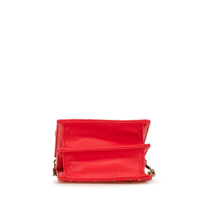 Christian Dior Gold Red Color Leather Shoulder Bag Rovelle Bags