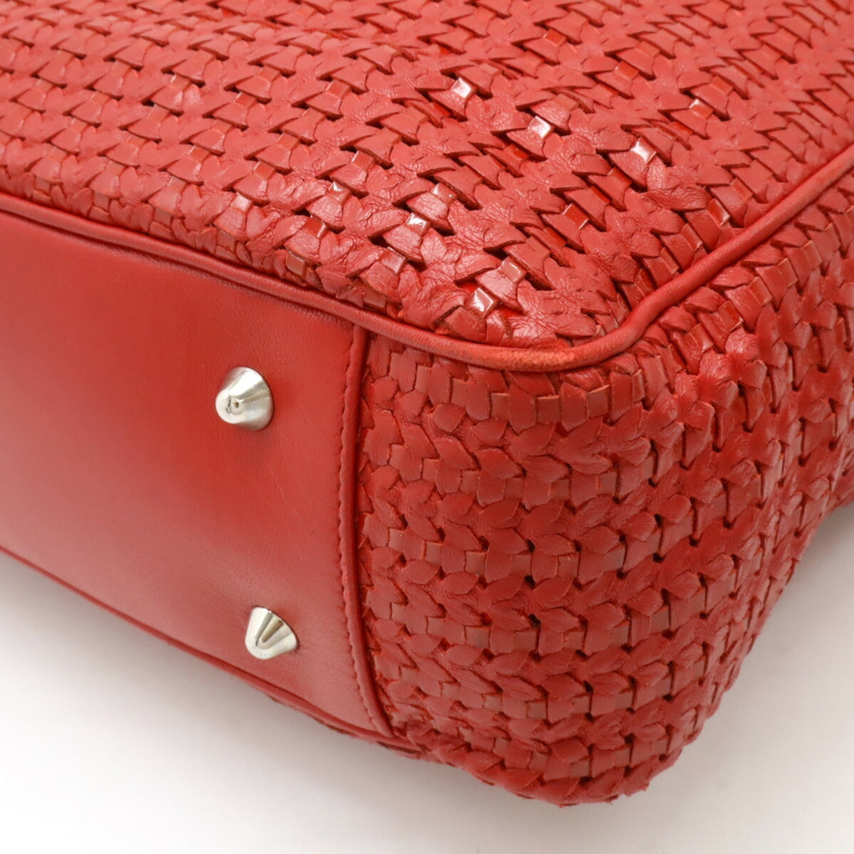 Christian Dior Red Color Leather Shoulder Bag Tote Bag Leather Rovelle Bags