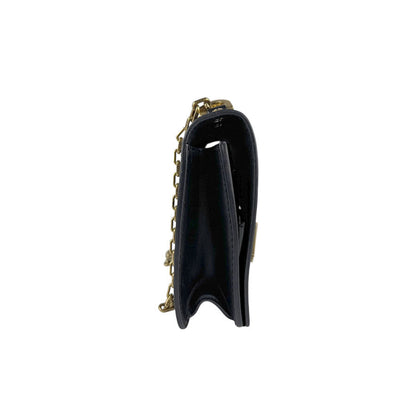 Christian Dior Black Gold Leather Metal Shoulder Bag Rovelle Bags