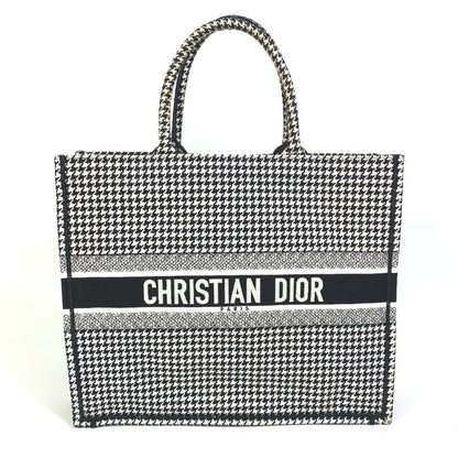 Christian Dior Black White Canvas Shoulder Bag Tote Bag Rovelle Bags