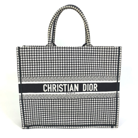 Christian Dior Black White Canvas Shoulder Bag Tote Bag Rovelle Bags