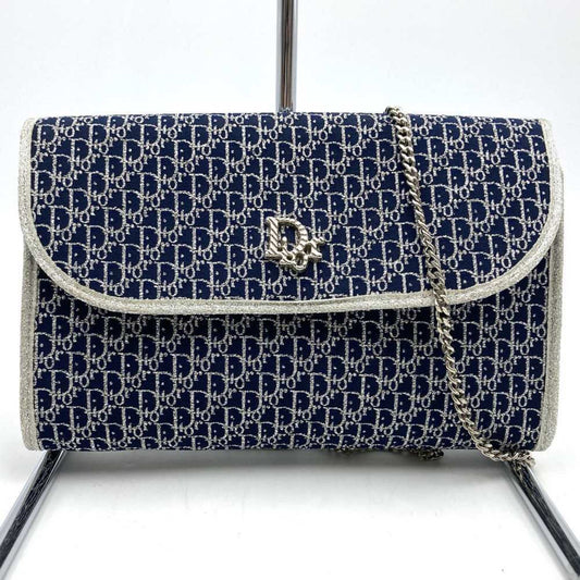 Christian Dior Navy Canvas Shoulder Bag Style 2 Rovelle Bags