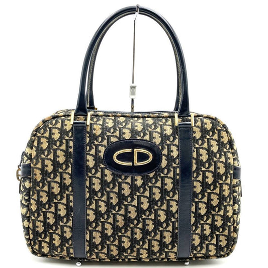 Christian Dior Navy Canvas Boston Bag Handbag Rovelle Bags