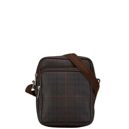Burberry Brown Pvc Leather Shoulder Bag ( )