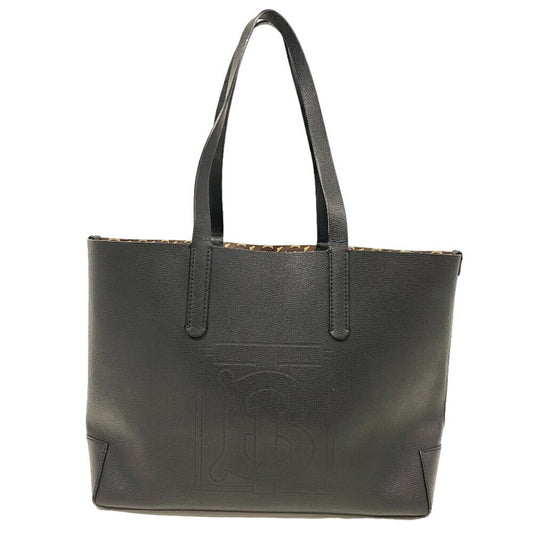 Burberry Black Brown Pvc Leather Tote Bag ( )