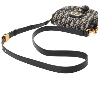 Christian Dior Navy Jacquard Shoulder Bag Jacquard Rovelle Bags