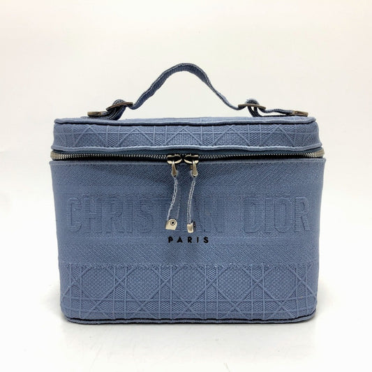 Christian Dior Blue Canvas Vanity Bag Rovelle Bags