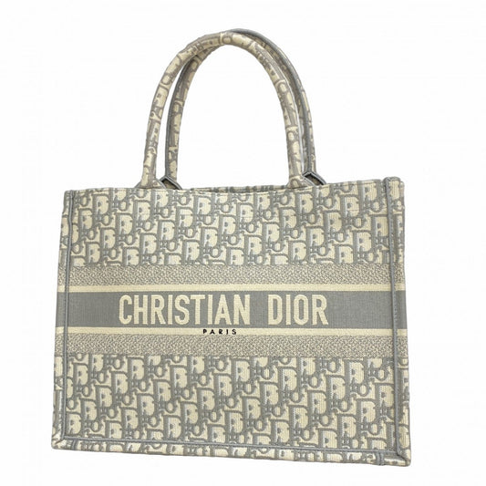 Christian Dior Gray White Canvas Tote Bag Rovelle Bags